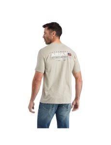 Ariat Horizontal T-Shirt Khaki Heather | UYRAQG-709