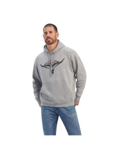 Ariat Horns Southwest Sweatshirt Medium Grey Heather | QNJTGW-251