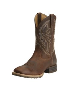 Ariat Hybrid Rancher Western Boot Brown Oiled Rowdy | NGBTZV-987