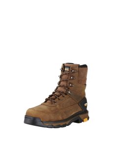 Ariat Intrepid 8' Waterproof Composite Toe Work Boot Rye Brown | XSMGEW-768