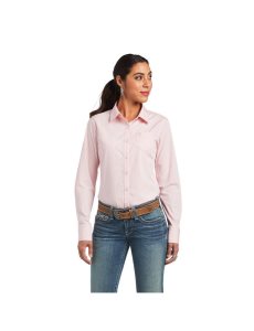 Ariat Kirby Stretch Shirt Bridal Rose/White Gingham Chec | UMSHGJ-839