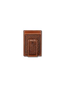 Ariat Lattice embossed money clip Tan | PFTCSL-031