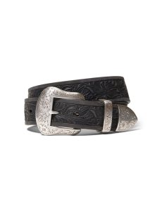 Ariat Leaf Emboss Belt Black | DIJGLC-198