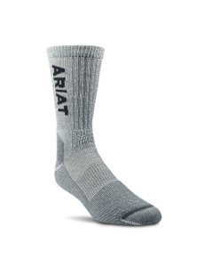 Ariat Lightweight Merino Wool Blend Steel Toe Work Sock Black | RXNQGH-348