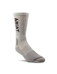 Ariat Lightweight Merino Wool Blend Steel Toe Work Sock Brown | ZWDIKU-750