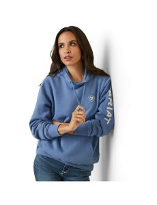 Ariat Logo Hoodie Blue Heather | JITZOV-197