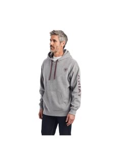 Ariat Logo Hoodie Heather Grey | LNSCXI-648