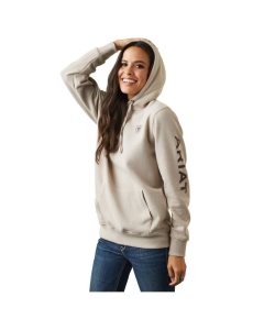 Ariat Logo Hoodie Oatmeal Heather | PLZMEK-492