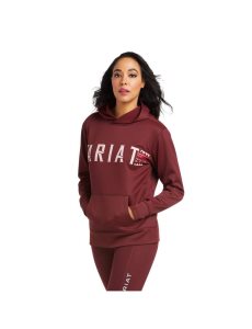 Ariat Logo Tek Hoodie Windsor Wine | BWHPKV-870