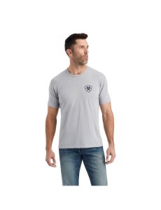 Ariat Lucky Horseshoe T-Shirt Grey Heather | OYWVZC-250