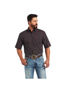 Ariat Major Classic Fit Shirt Black | EXBAOG-817