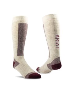 Ariat Merino Socks Windsor Wine/Sea Salt | VWATIJ-976