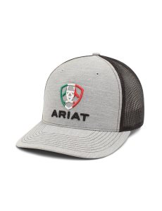 Ariat Mexico Flag Shield Cap Gray | MSNQUF-835