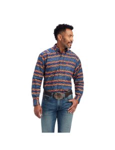 Ariat Nikolai Classic Fit Shirt Blue Chambray | YGVOWQ-187