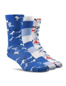 Ariat Novelty Crew Socks Reykjavik Gallop | UJPYHI-291