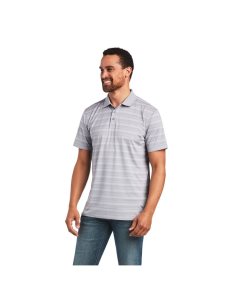 Ariat Ombre Stripe Ftd Polo Sleet | DEIMBV-320