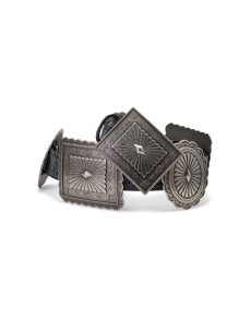 Ariat Oval and Rectangle Concho Belt Black | WRUPMZ-149