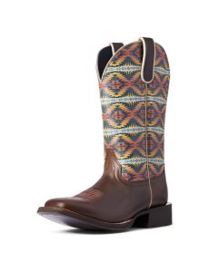 Ariat Pendleton Circuit Savanna Western Boot Crackled Cafe | HFATNC-830