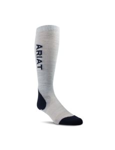 Ariat Performance Socks Heather Grey/Navy | KTINRV-198