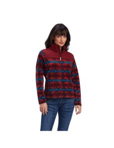 Ariat Prescott Fleece Jacket Sun-dried Tomato Sonoran Print | NUSTGE-501