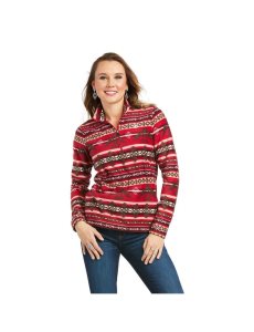 Ariat Printed Fleece 1/4 Zip Sweatshirt Thunderbird Serape | SDGIAB-932