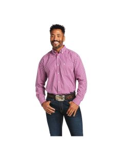 Ariat Pro Series Alexander Classic Fit Shirt Bright Rose | JEVZMB-076