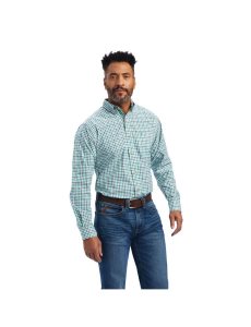 Ariat Pro Series Brodie Stretch Fitted Shirt White | LIFGMJ-879