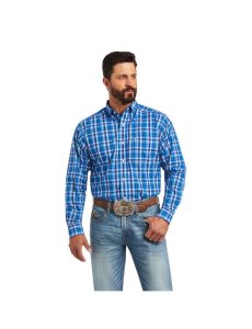 Ariat Pro Series Mason Classic Fit Shirt Brilliant Blue | XOBDMY-375