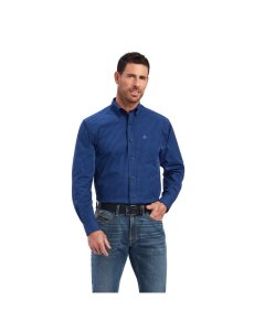 Ariat Pro Series Nelson Classic Fit Shirt Maritime Blue | RMPCLK-953