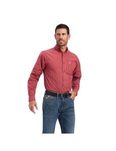 Ariat Pro Series Norwell Fitted Shirt Tango Red | JCWYKF-548