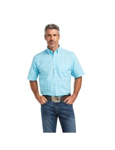 Ariat Pro Series Quilo Stretch Classic Fit Shirt Bachelor Button | RDCWZP-028