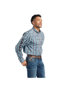 Ariat Pro Series Team Cade Classic Fit Shirt Ocean Depth | LFYGBW-962