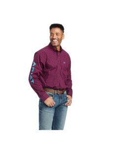 Ariat Pro Series Team Cooper Classic Fit Shirt Beet Red | TKUQJH-047