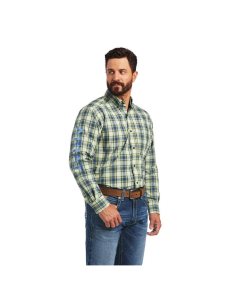 Ariat Pro Series Team Maxton Classic Fit Shirt Sylvan Green | GBVIAO-430