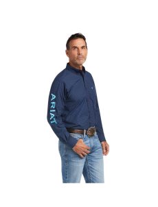 Ariat Pro Series Team Sully Classic Fit Shirt Navy | ZGMSBK-276