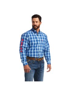 Ariat Pro Series Team Yves Classic Fit Shirt Cerulean Blue | TUDBRH-716