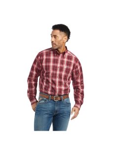 Ariat Pro Series Wagner Fitted Shirt Rio Red | UEFDSR-805