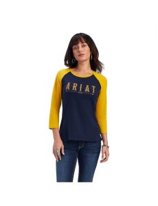 Ariat REAL Arrow Classic Fit Shirt Navy Eclipse | LTMIXS-785