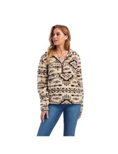 Ariat REAL Berber Pullover Sweatshirt French Oak/Banyan Bark | INMFBA-643