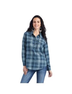 Ariat REAL Billie Jean Popover Shirt Lurex Plaid | CGDAVB-583