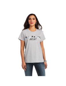 Ariat REAL Cow Pasture Tee Heather Grey | AEVXBC-354