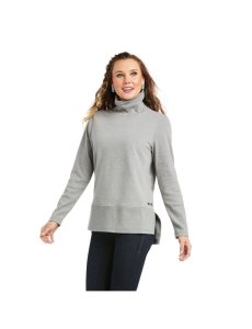 Ariat REAL Funnel Sweater Heather Grey | XDOZLQ-072