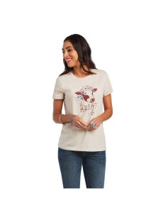 Ariat REAL Moo Tee Wheat Heather | BQJUKW-327