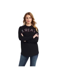 Ariat REAL Oversized Shirt Black | JOTBXU-329