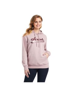 Ariat REAL Sequin Logo Hoodie Nostalgia Rose Heather | RLJCVE-012