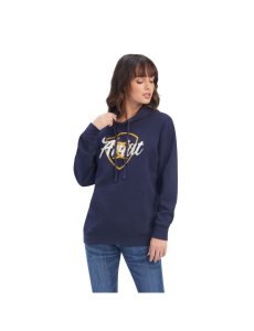 Ariat REAL Shield Logo Hoodie Navy Eclipse | TCUVXK-062