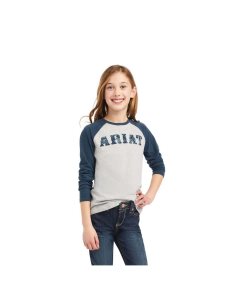 Ariat REAL Zuma Baseball Shirt Heather Grey | WMHFIU-825