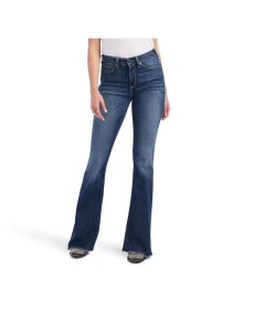 Ariat R.E.A.L. High Rise Beverly Bling Flare Jean Chill Blue | LORSDX-706