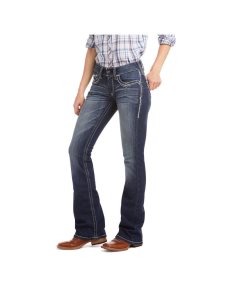 Ariat R.E.A.L. Mid Rise Stretch Entwined Boot Cut Jean Marine | ISEQLV-059