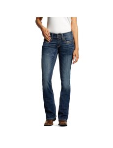 Ariat R.E.A.L. Mid Rise Stretch Entwined Festival Boot Cut Jean Festival Blue | VEYSZP-956